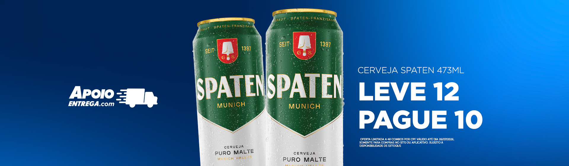 Cerveja Spaten 473ml Leve 12 Pague 10 26/07